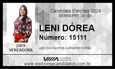 Candidato LENI DÓREA 2024 - SERRA PRETA - Eleições