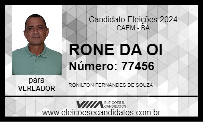 Candidato RONE DA OI 2024 - CAEM - Eleições