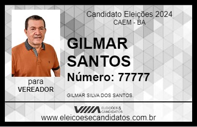 Candidato GILMAR SANTOS 2024 - CAEM - Eleições