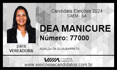 Candidato DEA MANICURE 2024 - CAEM - Eleições