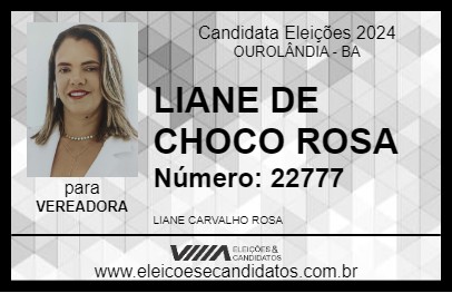 Candidato LIANE DE CHICO ROSA 2024 - OUROLÂNDIA - Eleições