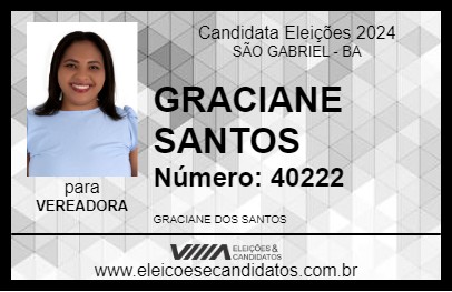 Candidato GRACIANE SANTOS 2024 - SÃO GABRIEL - Eleições