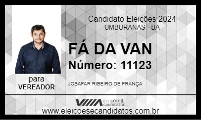 Candidato FÁ DA VAN 2024 - UMBURANAS - Eleições