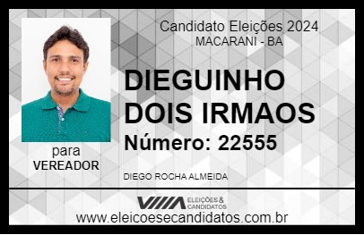 Candidato DIEGUINHO DOIS IRMAOS 2024 - MACARANI - Eleições