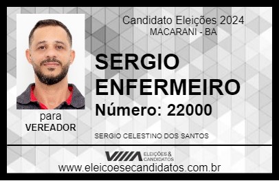 Candidato SERGIO ENFERMEIRO 2024 - MACARANI - Eleições