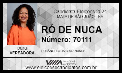 Candidato RÓ DE NUCA 2024 - MATA DE SÃO JOÃO - Eleições