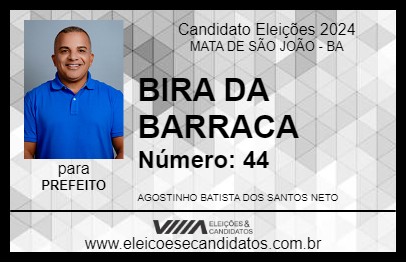 Candidato BIRA DA BARRACA 2024 - MATA DE SÃO JOÃO - Eleições