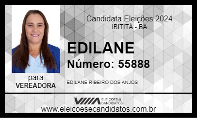 Candidato EDILANE 2024 - IBITITÁ - Eleições