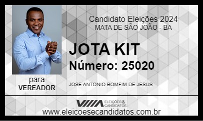 Candidato JOTA KIT 2024 - MATA DE SÃO JOÃO - Eleições