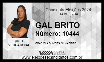 Candidato GAL BRITO 2024 - ITAMBÉ - Eleições