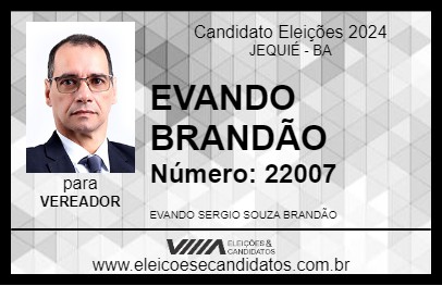 Candidato EVANDO BRANDÃO 2024 - JEQUIÉ - Eleições