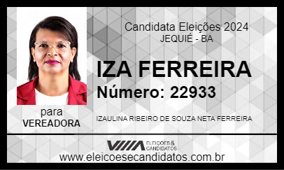 Candidato IZA FERREIRA 2024 - JEQUIÉ - Eleições