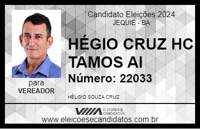 Candidato HÉLGIO CRUZ HC TAMOS AI 2024 - JEQUIÉ - Eleições