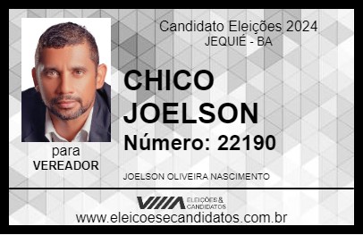 Candidato CABO CHICO JOELSON 2024 - JEQUIÉ - Eleições