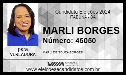 Candidato MARLI BORGES 2024 - ITABUNA - Eleições