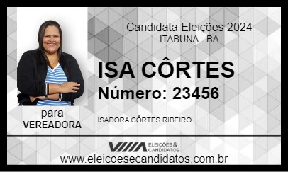 Candidato ISA CÔRTES 2024 - ITABUNA - Eleições