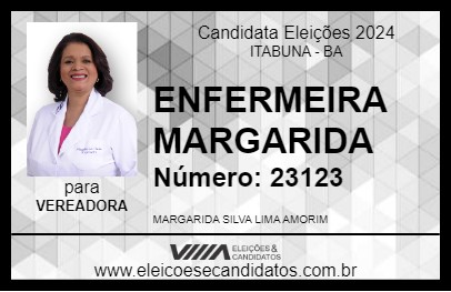 Candidato ENFERMEIRA MARGARIDA 2024 - ITABUNA - Eleições