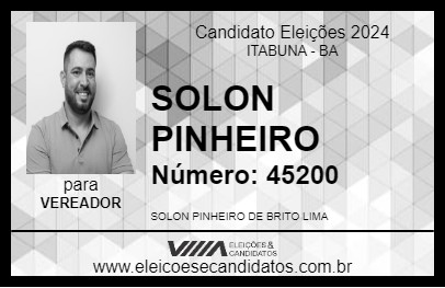 Candidato SOLON PINHEIRO 2024 - ITABUNA - Eleições