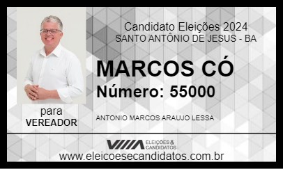 Candidato MARCOS CÓ 2024 - SANTO ANTÔNIO DE JESUS - Eleições