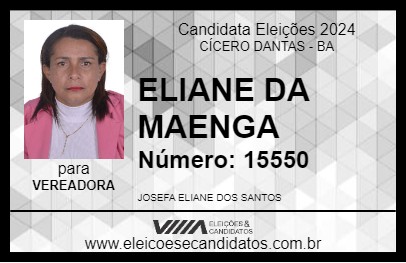 Candidato ELIANE DA MAENGA 2024 - CÍCERO DANTAS - Eleições