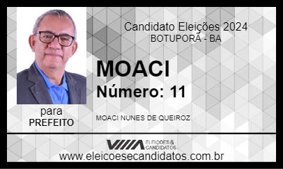 Candidato MOACI 2024 - BOTUPORÃ - Eleições