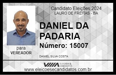 Candidato DANIEL DA PADARIA 2024 - LAURO DE FREITAS - Eleições