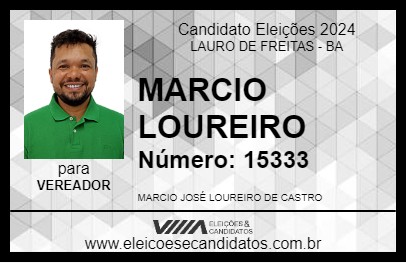 Candidato MARCIO LOUREIRO 2024 - LAURO DE FREITAS - Eleições