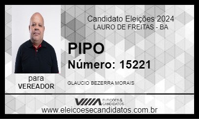 Candidato PIPO 2024 - LAURO DE FREITAS - Eleições