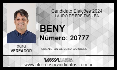 Candidato BENY 2024 - LAURO DE FREITAS - Eleições