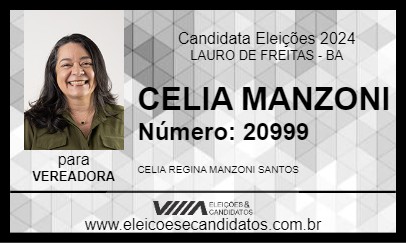 Candidato CELIA MANZONI 2024 - LAURO DE FREITAS - Eleições