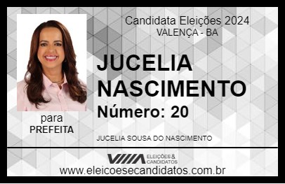 Candidato JUCELIA NASCIMENTO 2024 - VALENÇA - Eleições