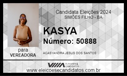 Candidato KASYA 2024 - SIMÕES FILHO - Eleições