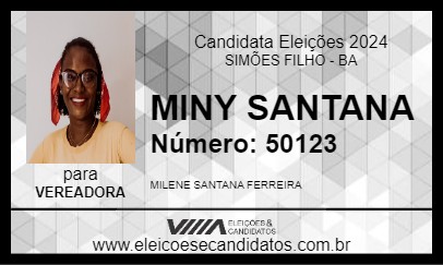 Candidato MINY SANTANA 2024 - SIMÕES FILHO - Eleições