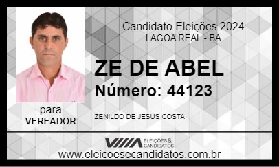 Candidato ZE DE ABEL 2024 - LAGOA REAL - Eleições