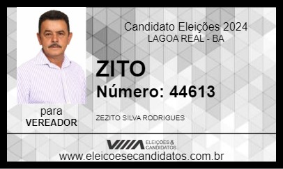 Candidato ZITO 2024 - LAGOA REAL - Eleições