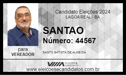 Candidato SANTAO 2024 - LAGOA REAL - Eleições