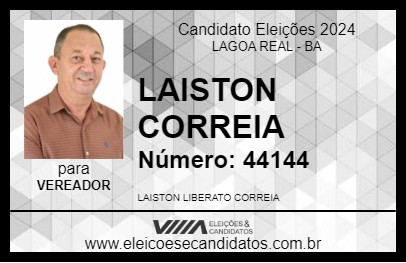 Candidato LAISTON CORREIA 2024 - LAGOA REAL - Eleições