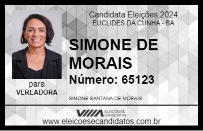 Candidato SIMONE DE MORAIS 2024 - EUCLIDES DA CUNHA - Eleições