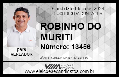 Candidato ROBINHO DO MURITI 2024 - EUCLIDES DA CUNHA - Eleições