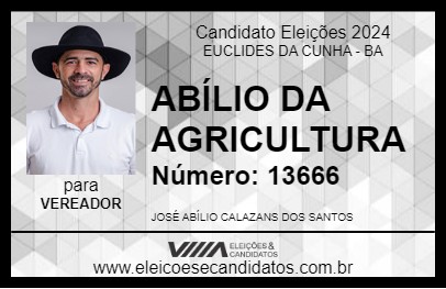 Candidato ABÍLIO DA AGRICULTURA 2024 - EUCLIDES DA CUNHA - Eleições