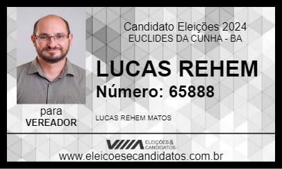 Candidato LUCAS REHEM 2024 - EUCLIDES DA CUNHA - Eleições