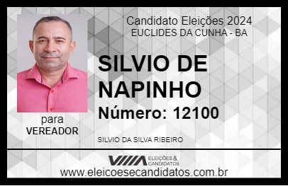 Candidato SILVIO DE NAPINHO 2024 - EUCLIDES DA CUNHA - Eleições