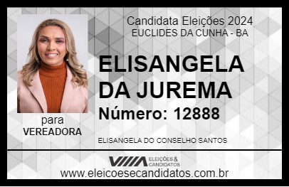 Candidato ELISANGELA DA JUREMA 2024 - EUCLIDES DA CUNHA - Eleições