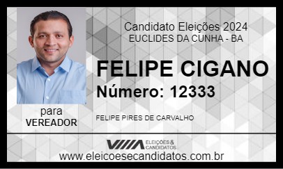 Candidato FELIPE CIGANO 2024 - EUCLIDES DA CUNHA - Eleições