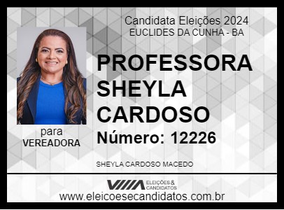 Candidato PROFESSORA SHEYLA CARDOSO 2024 - EUCLIDES DA CUNHA - Eleições