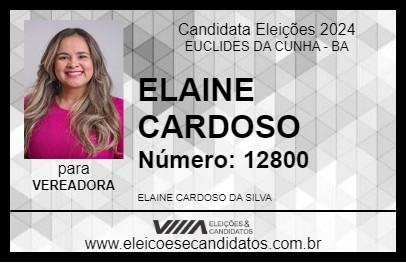 Candidato ELAINE CARDOSO 2024 - EUCLIDES DA CUNHA - Eleições