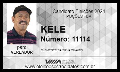 Candidato KELE 2024 - POÇÕES - Eleições