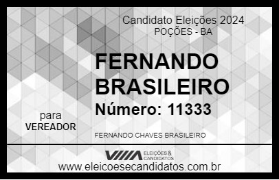 Candidato FERNANDO BRASILEIRO 2024 - POÇÕES - Eleições