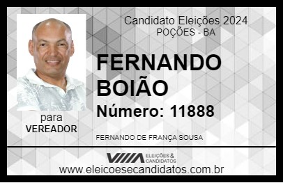 Candidato FERNANDO BOIÃO 2024 - POÇÕES - Eleições