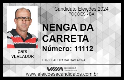 Candidato NENGA DA CARRETA 2024 - POÇÕES - Eleições